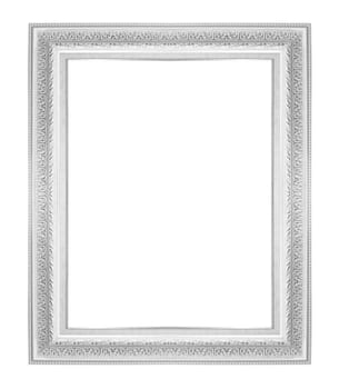 Antique Wood  Frame Isolated On White Background