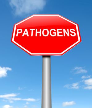 Illustration depicting a sign with a pathogens concept.