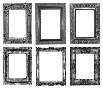 Antique Black Frame Isolated On White Background