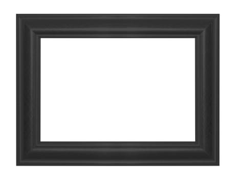 Old Antique Black  frame Isolated Decorative Carved Wood Stand Antique Black  Frame Isolated On White Background