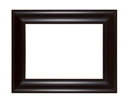 Old Antique Black  frame Isolated Decorative Carved Wood Stand Antique Black  Frame Isolated On White Background