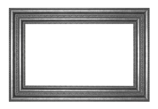 Old Antique Black  frame Isolated Decorative Carved Wood Stand Antique Black  Frame Isolated On White Background