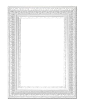 Old Antique  frame Isolated Decorative Carved Wood Stand Antique Black  Frame Isolated On White Background