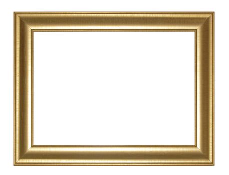 Old Antique gold  frame Isolated Decorative Carved Wood Stand Antique  Frame Isolated On White Background