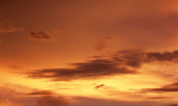 sunset orange sky background evening before dark a little bit.