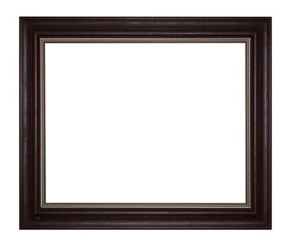 Old Antique Black  frame Isolated Decorative Carved Wood Stand Antique  Frame Isolated On White Background