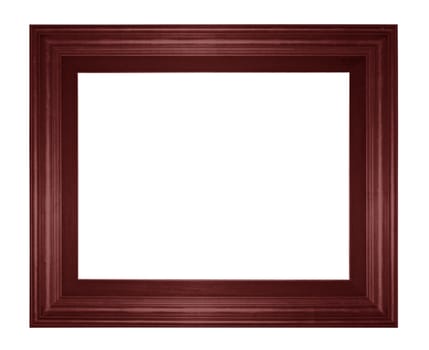 Classic wooden frame isolated on white background