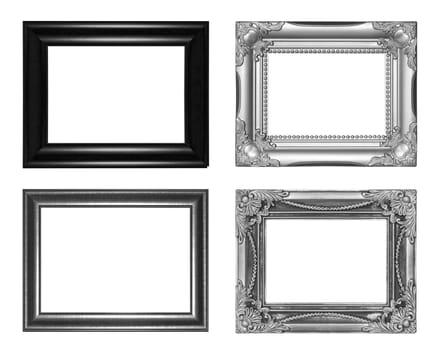 Antique Black  Frame Isolated On White Background