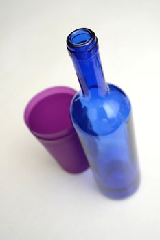 A water bottle against a white background