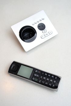 A home phone on a kitchen bench