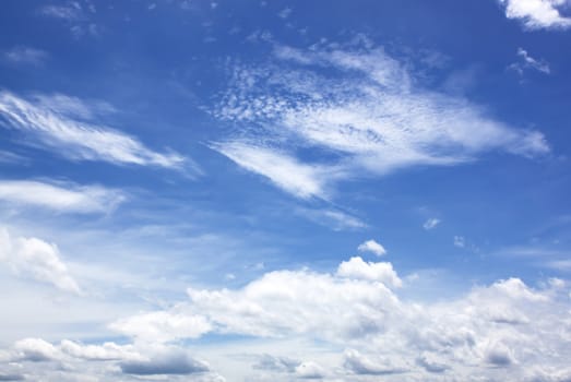 ���Blue sky with cloud close up natural background.