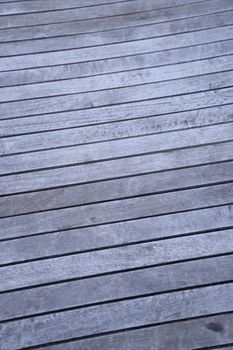 A close up shot of wooden timber decking