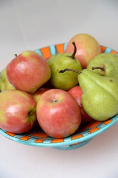 Fresh fruit isolated on a kitchen bench