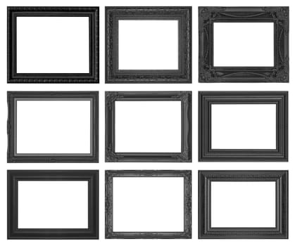 Set picture frame isolated on white background