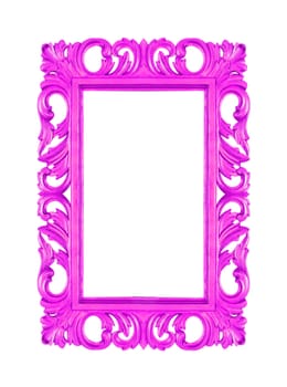Antique  Purple  Frame Isolated On White Background