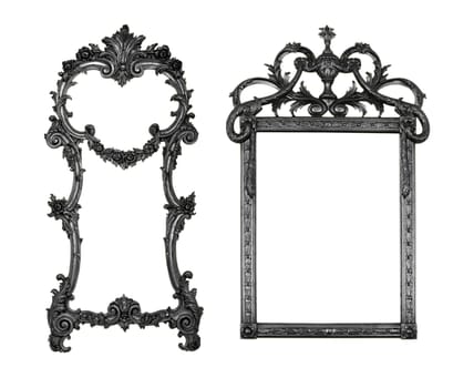 Antique  Black Frame Isolated On White Background