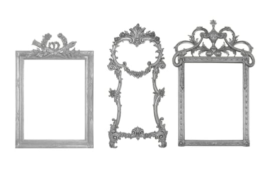 Antique  Black  Frame Isolated On White Background