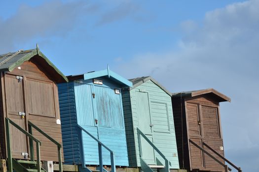 Row of Four Beach huts