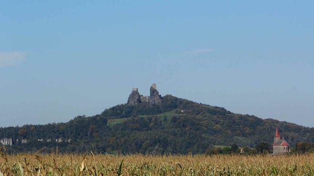 Ruin Trosky in October 2013 Bohemian Paradise Czech republic