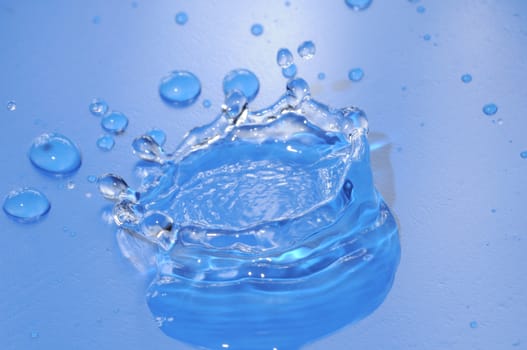 Blue textured Water Drops