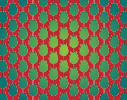 spring background tulips pattern red and green