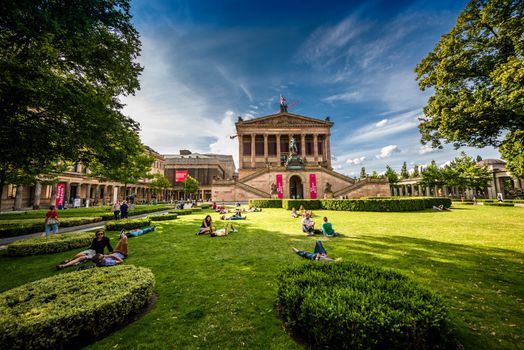 A park on Museum Island in central Berlin, Germany park on Museum Island in central Berlin, Germany park on Museum Island in central Berlin, Germany