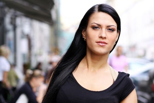 Beautiful young woman. Outdoor portrait