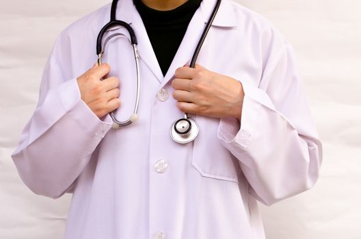 Doctor with a stethoscope. (Medical Concept)