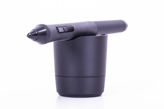 Digital, graphic tablet pen set, isolated on white background.
