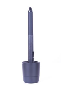 Pen set of graphic tablet for drawing digitally, isolated on white background.