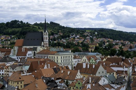 Medieval town of Cesky Krumlov, Czech Republic.