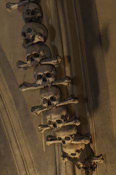 Human bones at the Kutna Hora ossuary, Czech Republic.