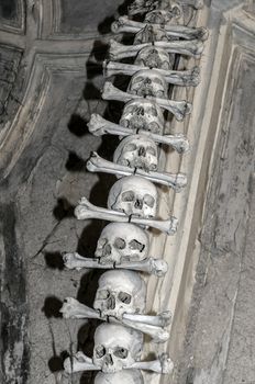 Human bones at the Kutna Hora ossuary, Czech Republic.