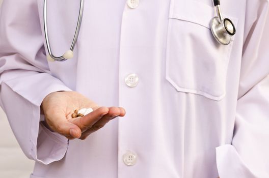 Doctor giving you medical pill