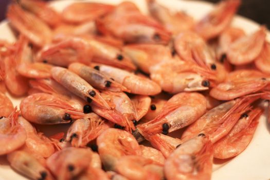 A Boiled Shrimps Background ready for eating