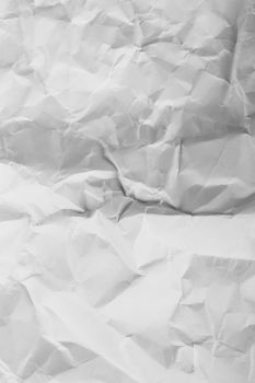 Paper background, white grunged, crumpled texture.