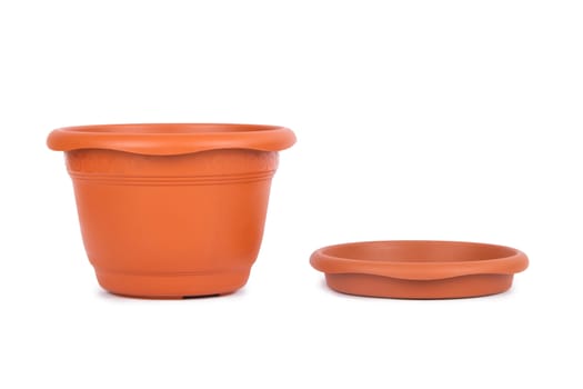 Flower pot, isolated on white background.