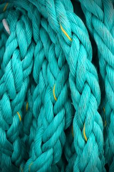 Close up of mooring rope or ship cable, great texture and details.