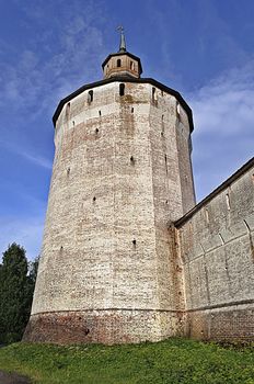 Ferapontov tower of the Kirillo-Belozersky monastery (St. Cyril-Belozersky monastery), northern Russia 