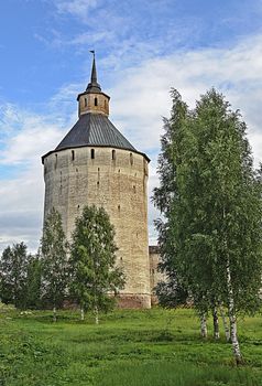 Ferapontov tower of the Kirillo-Belozersky (St. Cyril-Belozersky) monastery, northern Russia