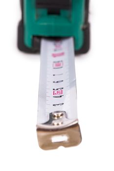 Tape measure, isolated on white background.