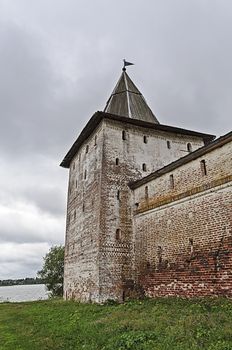 Svitochnaya tower of ancient Cyril-Belozersky Monastery, north Russia