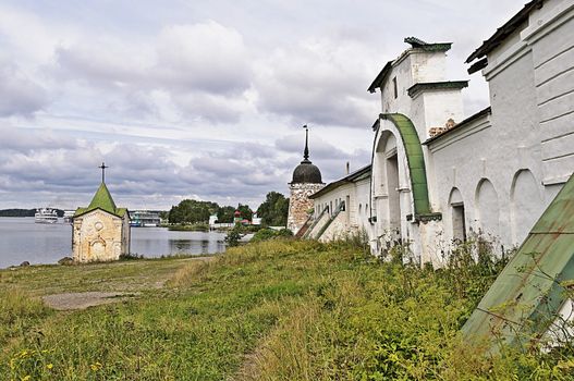 Resurrection Goritsky convent on the banks of the river Sheksna, north Russia