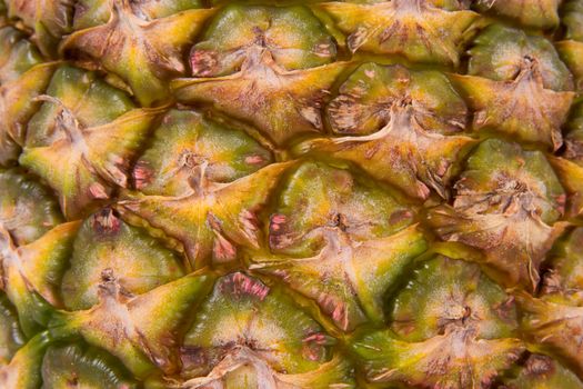 Horizontal green pineapple, ananas texture.