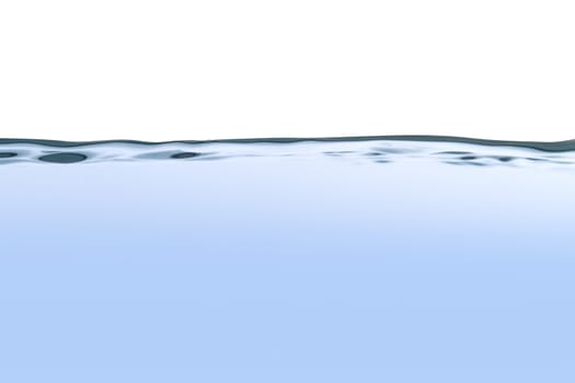 Close up view of water splash, isolated on white background.