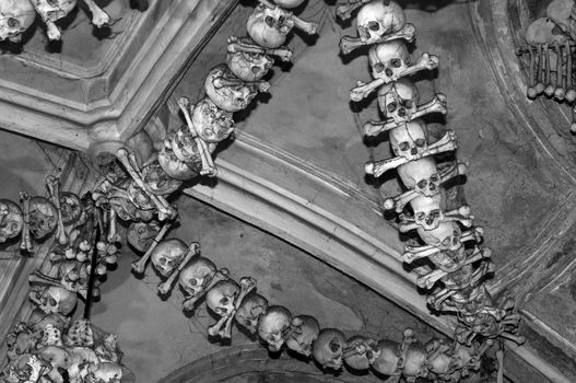 Human bones at the Kutna Hora ossuary, Czech Republic.