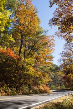 This is one of countless beautiful sections of the Mountain Waters National Scenic Highway in North Carolina.