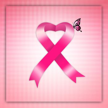 Breast cancer prevention with pink ribbon