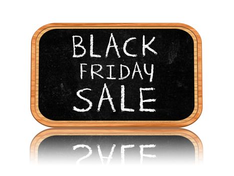 black friday sale - 3d isolated blackboard banner with chalk text, business holiday concept