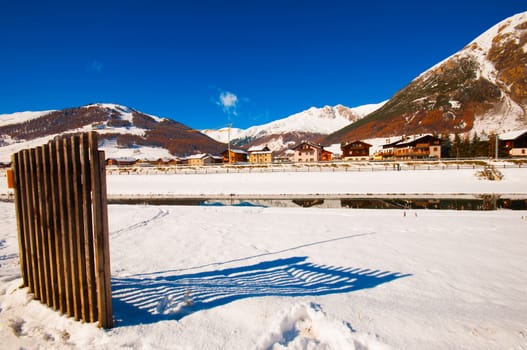 Livigno in winter landscape